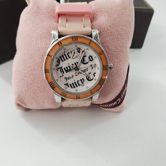 Juicy Couture  Watch Pink  Band  with Box *needs Battery - Picture 3 of 6